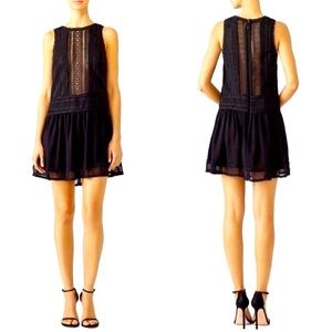 NICHOLAS Black Panelled Lace Dress size 0